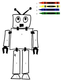 Color-by-Number: Robot - Wixie